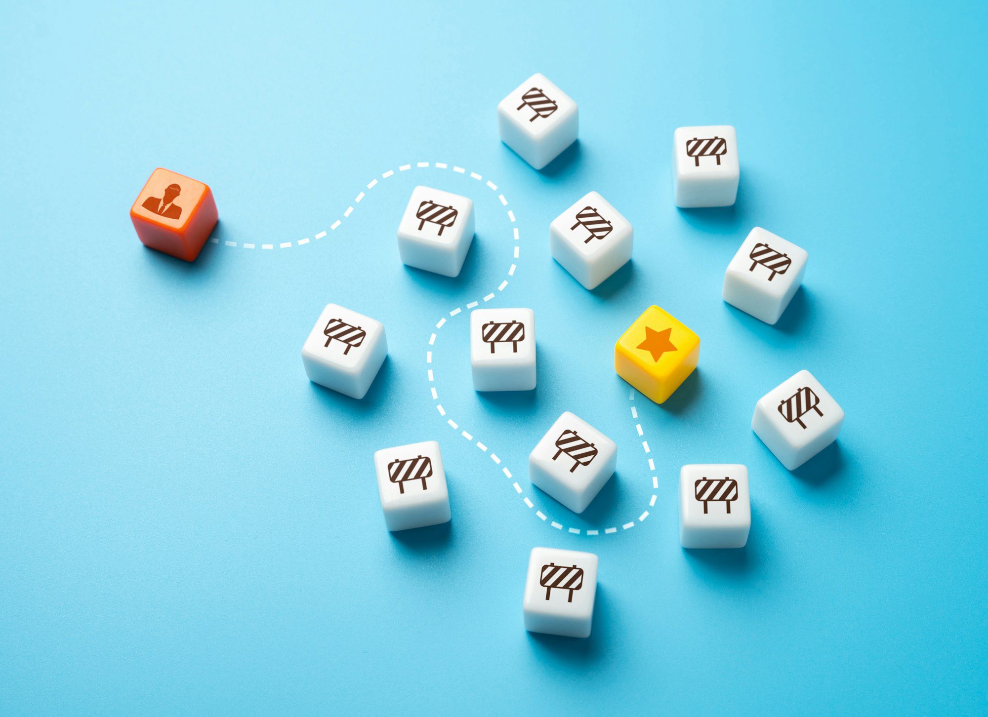 Find success star through obstacles.